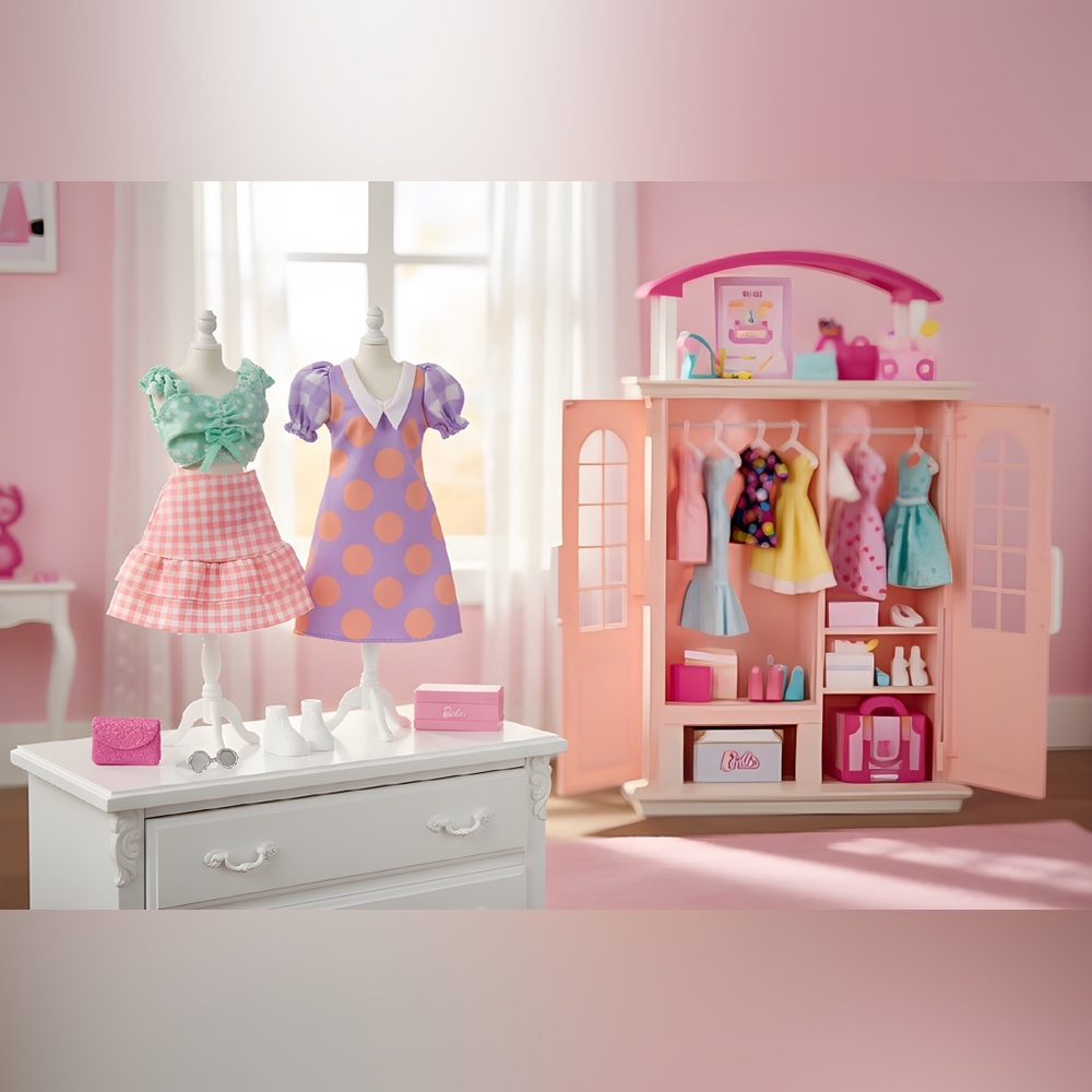 Barbie Doll Fashion Pack - Dress Blouse Skirt & Accessories